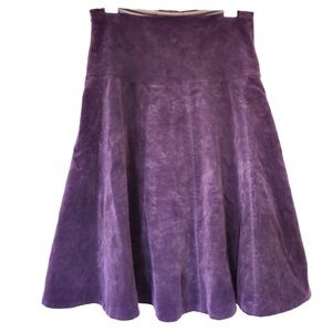 Margaret O’Leary Corduroy Midi Skirt Dark Purple Women's Size XS